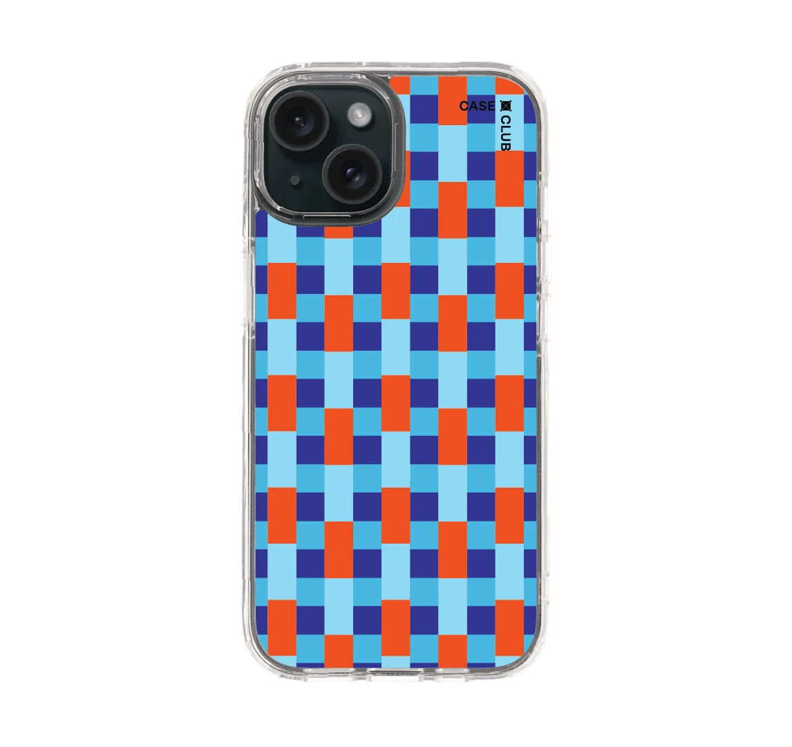 orange & blue multi color tile